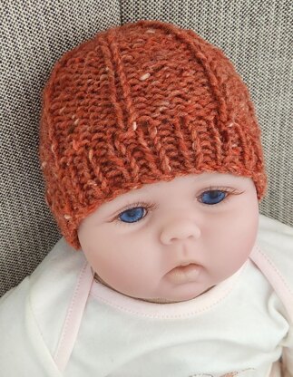 Kelsey – baby’s 5x1 rib beanie