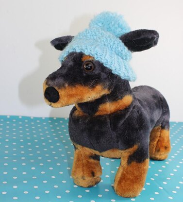 Pdf Knitting Pattern Dog Hatspompoms Dog Hatsmall Dog 