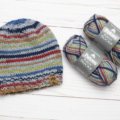 Self Striping Hat Beanie Toque