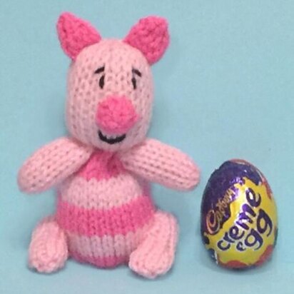 Piglet (Winnie the Pooh) Creme Egg Choc Cover - knitting pattern