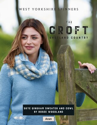 Skye Gingham Sweater & Cowl in West Yorkshire Spinners The Croft Shetland Country - DBP0088 - Downloadable PDF