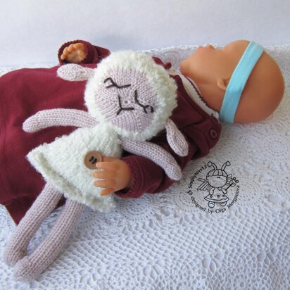 Whit Lamb for small babies - knitting pattern