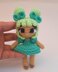 Green Rainbow Crochet Doll 3 Levels in 1