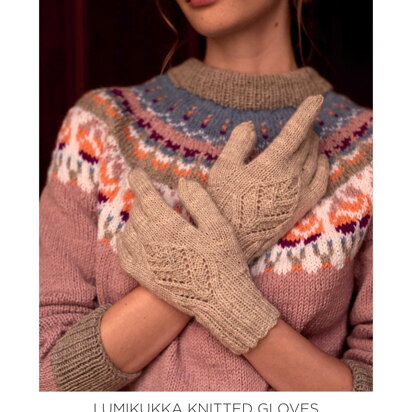 Lumikukka Knitted Gloves in Novita - 0070010 - Downloadable PDF