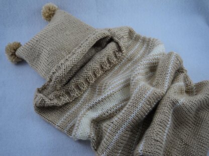 Newborn Hat & Cocoon Colorwork Knit Gift Set