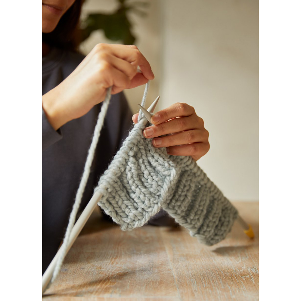 DMC Mindful Making The Rhythm Rib Hat & Mitts Knitting Kit - 22cm - view 7