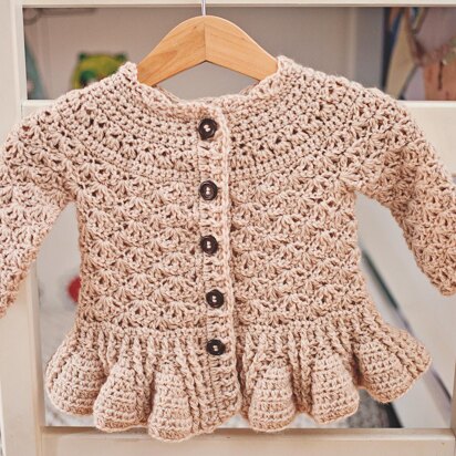 Soft Wool Peplum Cardigan