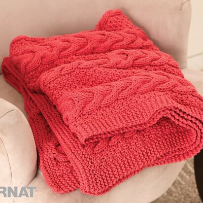 Cable Ready Blanket in Bernat Maker Home Dec - Downloadable PDF - knitting pattern