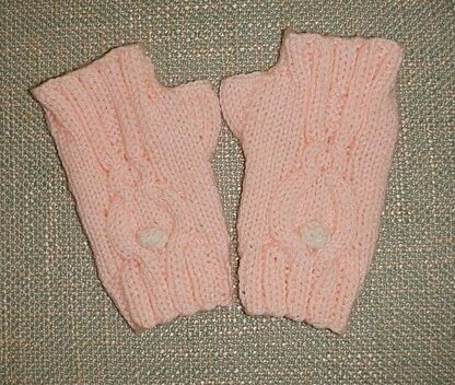 Bunny Fingerless Mittens Design 2