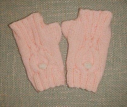 Bunny Fingerless Mittens Design 2