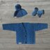 Devon Baby Cardigan Hat and Booties Set