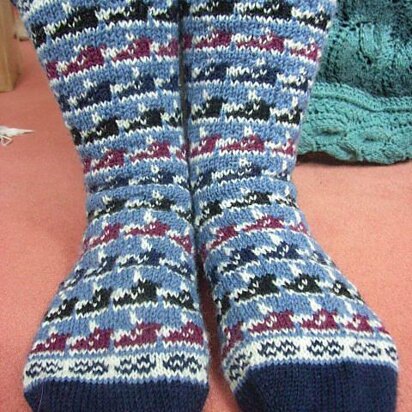 Sneaker socks - knitting pattern