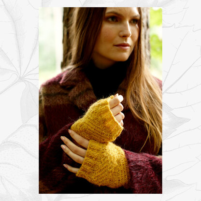 Zoe Wristwarmers - Knitting Pattern For Women in Willow & Lark Woodland