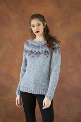 Women's Jumper Reflecting Pool in Universal Yarn Fibra Natura Kingston Tweed - Downloadable PDF