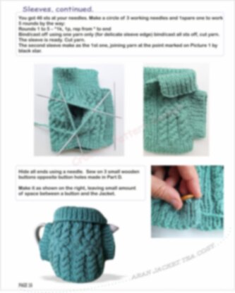 Aran jacket tea cosy
