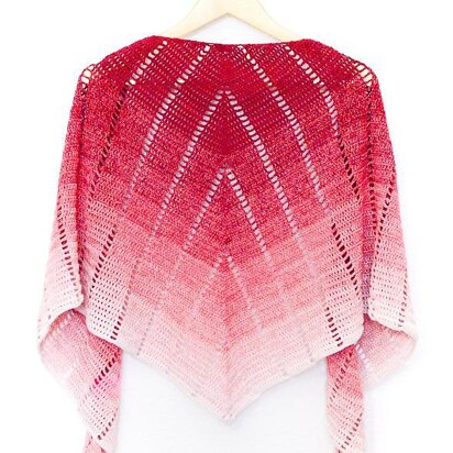 Raspberry Croissant Shawl