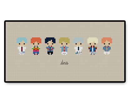 BTS DNA Bite Size - PDF Cross Stitch Pattern