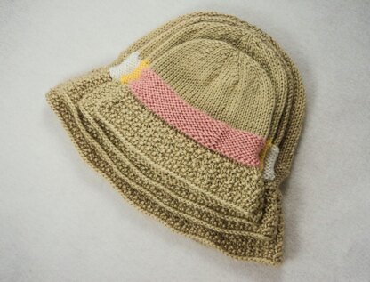 Knit Straw Sun Hat