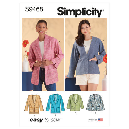 Simplicity Misses' Unlined Jacket S9468 - Sewing Pattern