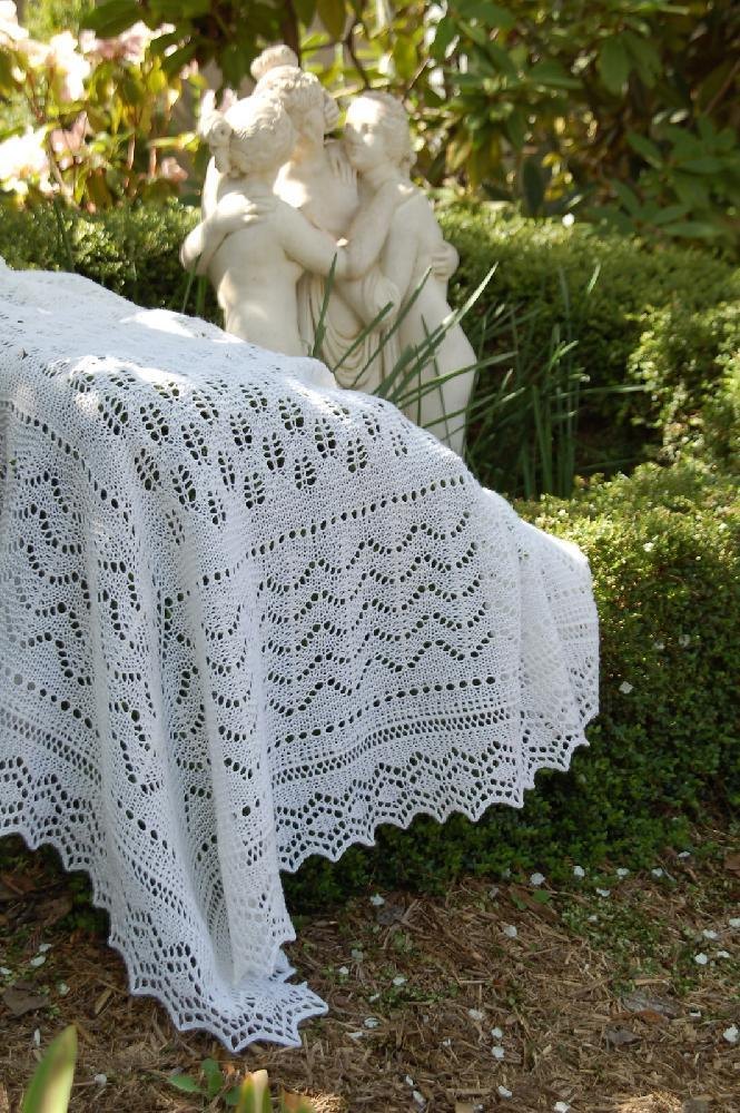 Great Barrier Reef Lace Shawl Knitting pattern by Mrs Rose Designs