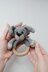 Dog crochet baby rattle