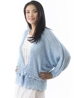 Lacy Dolman Pullover in Caron Simply Soft - Downloadable PDF