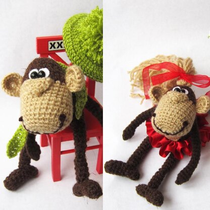 Keychain monkey (two in one)