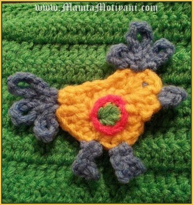 Crochet Rooster Applique Pattern For Easter & Christmas