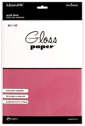 Ranger Inkssentials Gloss Paper 8.5"X11" 10/Pkg - White