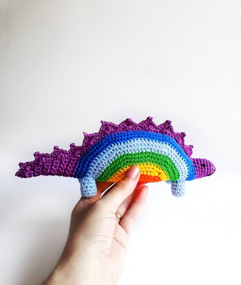 Rainbow dinosaur toy