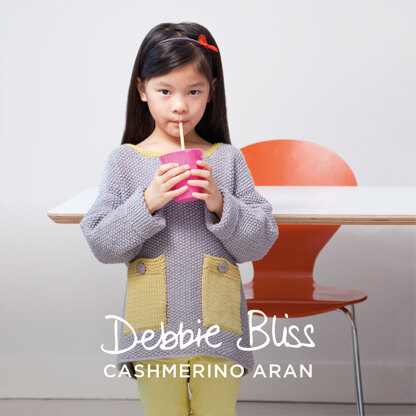 "Zoey Sweater" - Sweater Knitting Pattern For Girls in Debbie Bliss Cashmerino Aran - DBS070