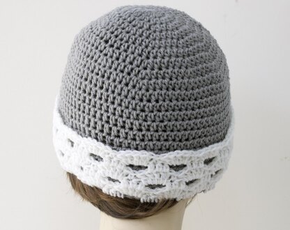 Lace Brim Cloche Hat