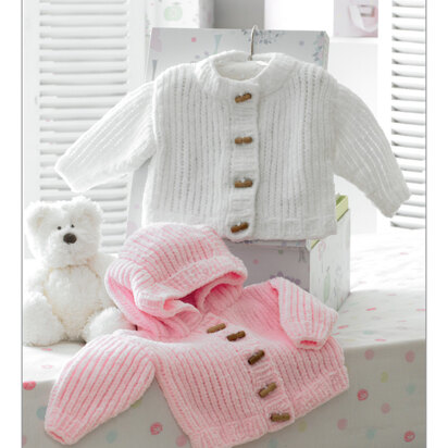 Jackets in James C. Brett Flutterby Chunky - JB172 - knitting pattern