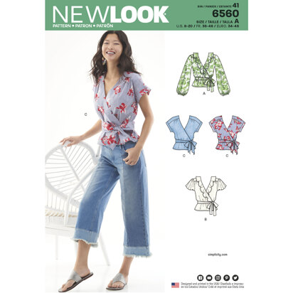 New Look 6500 Misses Dress with Neckline, Sleeve, and Pocket Variations