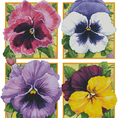 Pretty Pansies (Crop) - #13884-PFLD