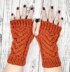 Staghorn Cable Knit Gloves