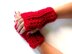 Ribbed fingerless mittens