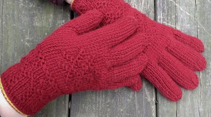 Toasty: Twined Knitted Gloves