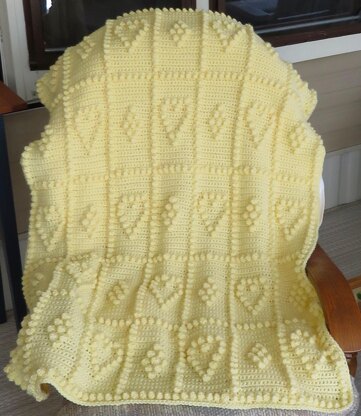 Hearts & Bobbles Baby Blanket