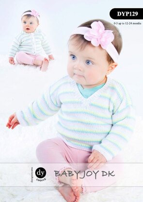 V-Neck Jumper & Hooded Jacket in DY Choice Baby Joy DK - DYP129