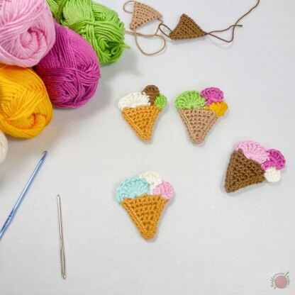 Ice Cream Cone Applique