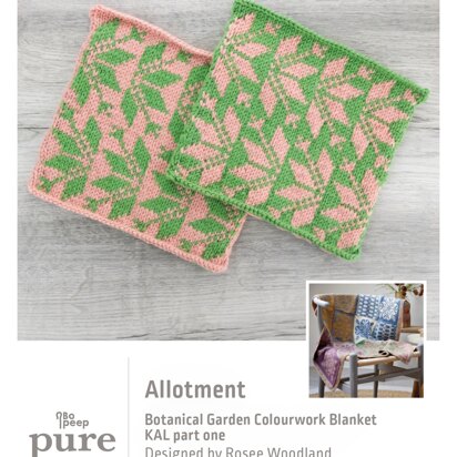 Bo Peep Pure Botanical Garden Blanket KAL - Allotment in West Yorkshire Spinners - WYSKAL01A - Downloadable PDF