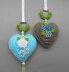 Heart hanging decoration in 2 versions - versatile & easy from scraps of yarn