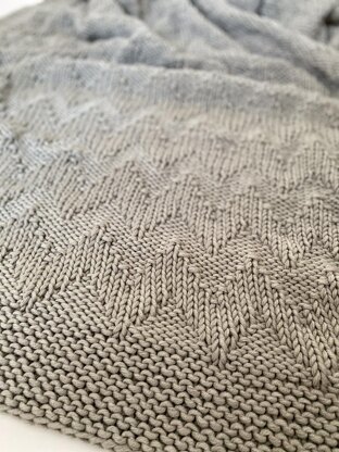 Easy Chevron Knitted Blanket