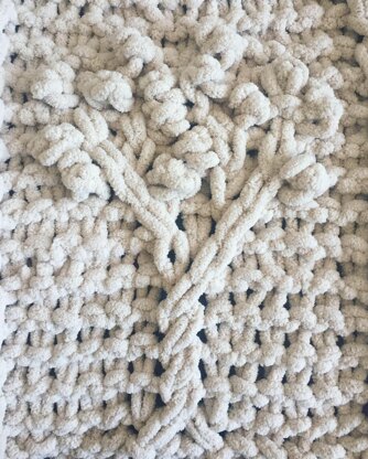 Irish Aran Tree of Life Cable Knit Blanket