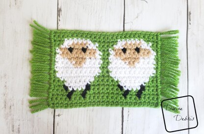 Dancing Sheep Mug Rug