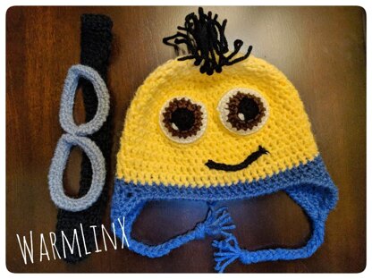 Minion Crochet Hat with detachable goggle PATTERN