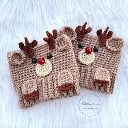Peeping Reindeer Boot Cuffs