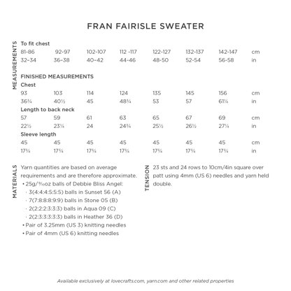 Debbie Bliss Fran Fairisle Sweater PDF