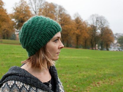 Corkscrew Beanie (worked in the round)